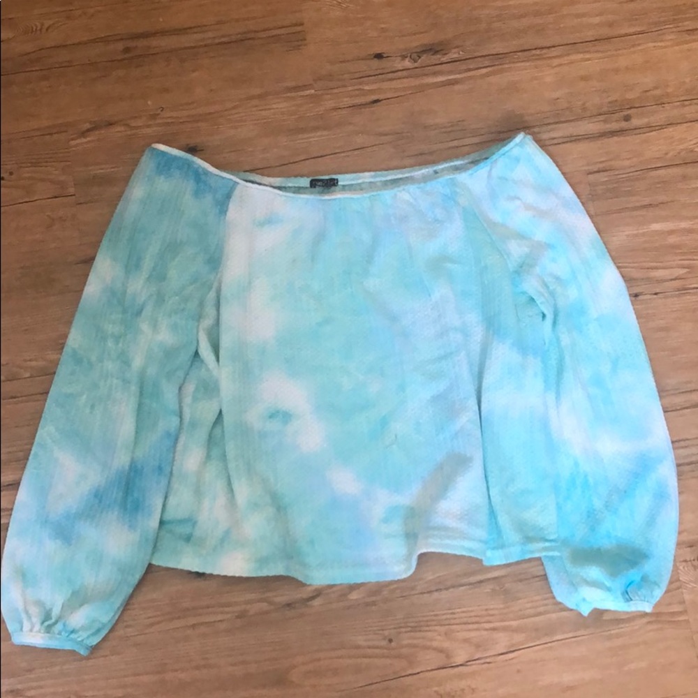 Tie dye off the shoulder top